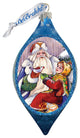 Hand Painted Santa Gift Giver Glass Ornament Drop