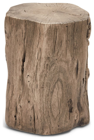 Brooks Solid Wood Stump, Sandblasted Gray