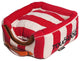 Touchdog Polo-Striped Convertible and Reversible 2-in-1 Dog House Bed