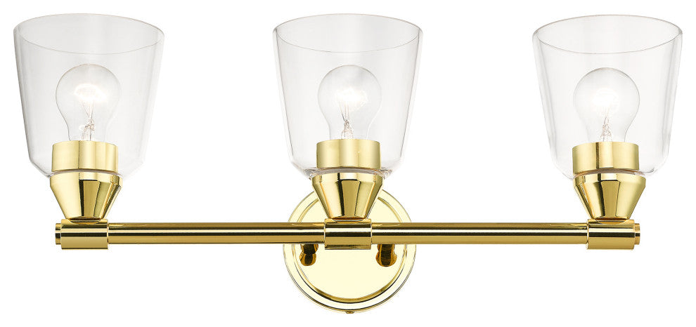 Catania 3-Light Polished Brass Vanity Sconce