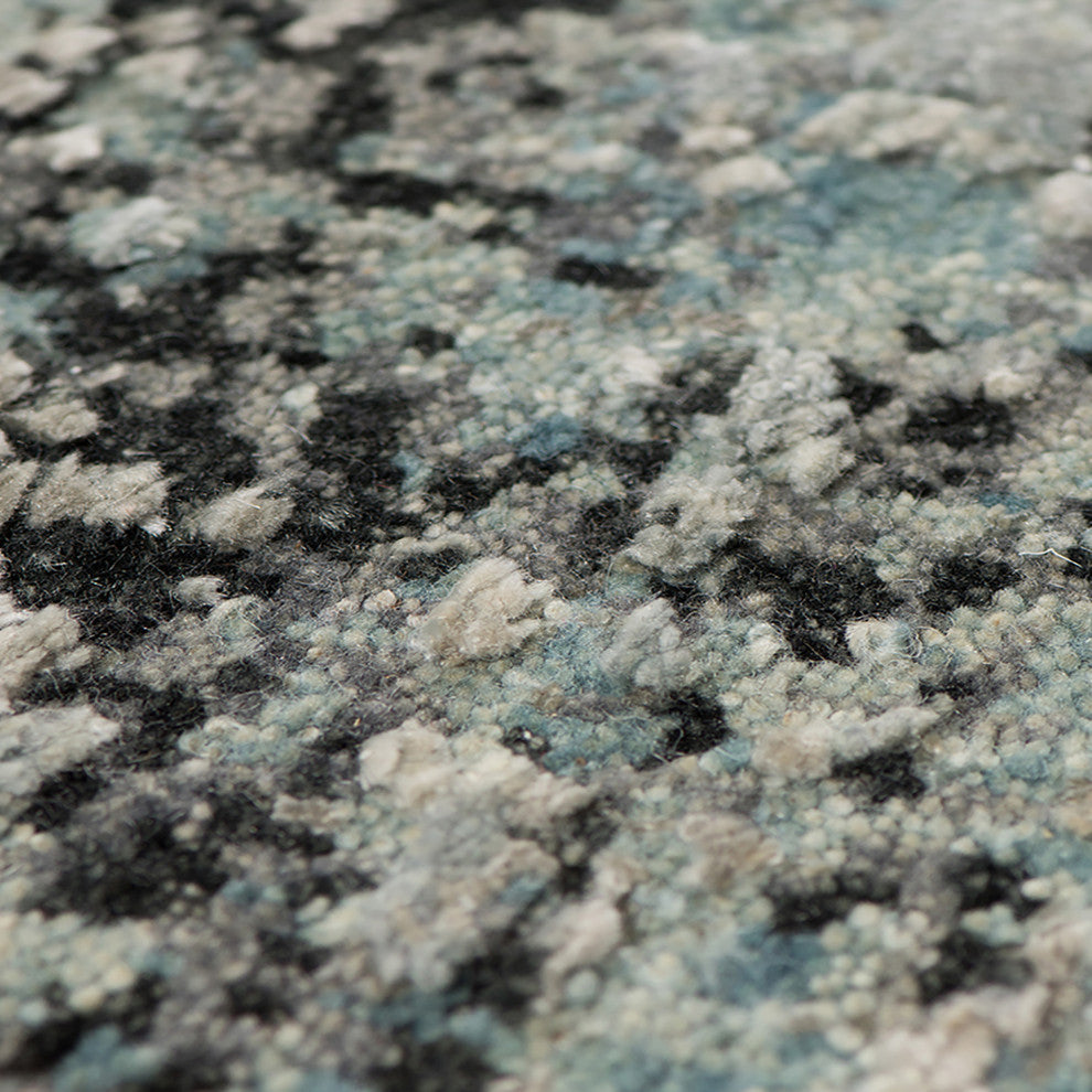 Mystique Linden Area Rug, Gray and Blue, 2' x 3', Abstract