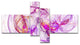 Billowing Smoke Magenta, Abstract Canvas art print, 60"x32", 4 panels