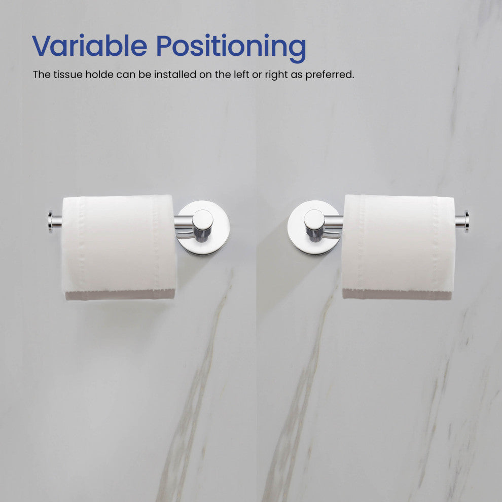 Circular 5-Piece Bathroom Hardware Set, Chrome