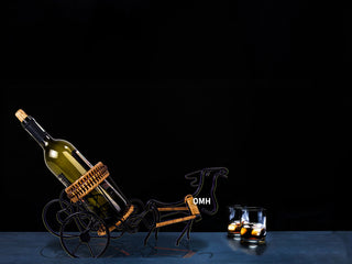 Moose-Drawn Sleigh Ride Wine Holder