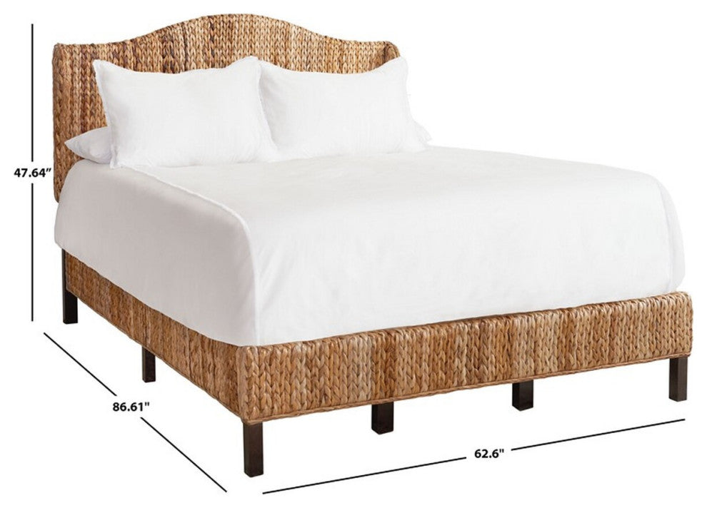 Safavieh Finola Rattan Bed Natural/Espresso Full