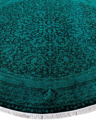 Fine Vibrance, One-of-a-Kind Hand-Knotted Area Rug Green, 6'1"x6'1"