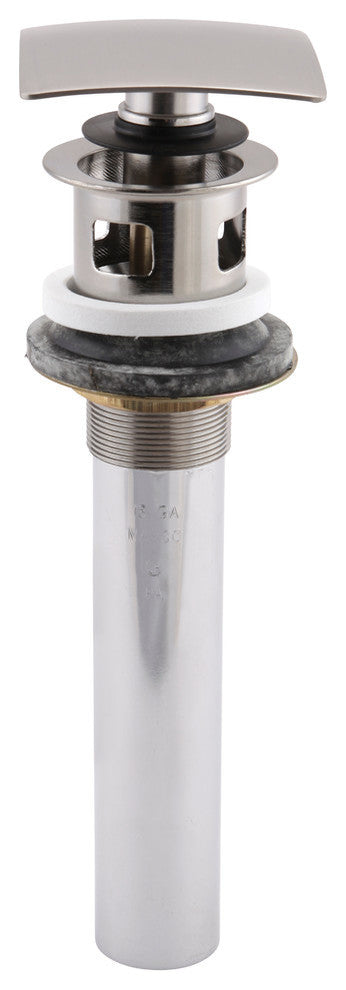 Delta Square Push Pop-Up With Overflow, Stainless, 72175-SS