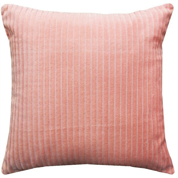 Pillow Decor Cotton Corduroy Throw Pillow 16"x16", Pastel Pink