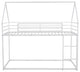 Gewnee Metal Twin Over Twin Bunk Bed House Bed in White
