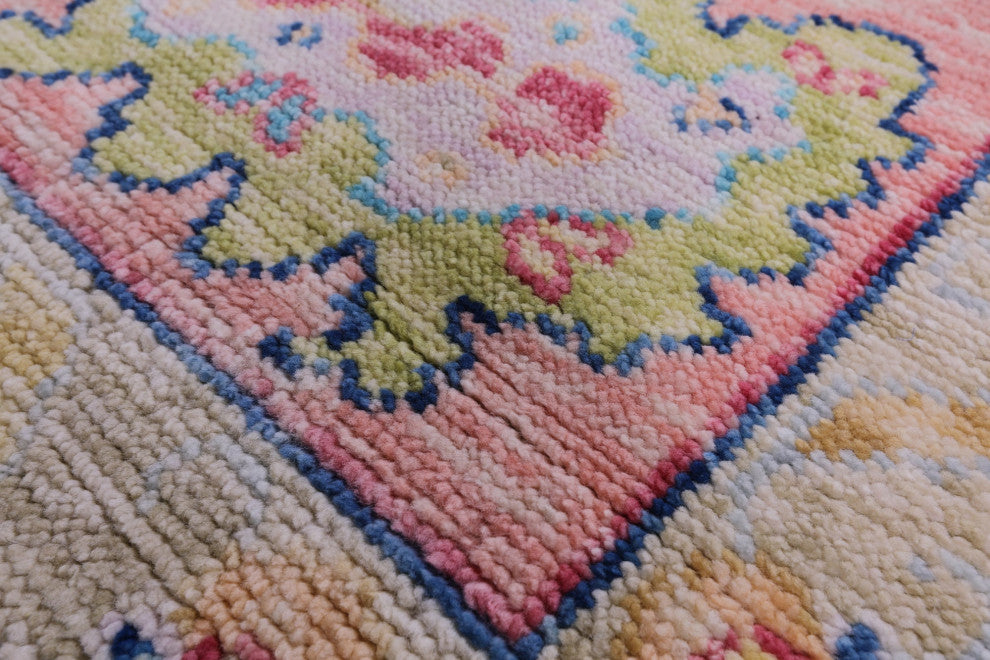Hand Knotted Turkish Oushak Wool Rug 8' 3" X 9' 9" - Q16048