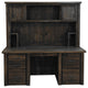 Barnwood Style Timber Peg Executive Desk With Hutch, Dusk