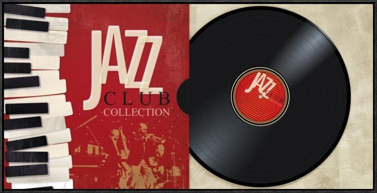"Jazz Club Collection" Framed Canvas Giclee by Steven Hill, 37x19"