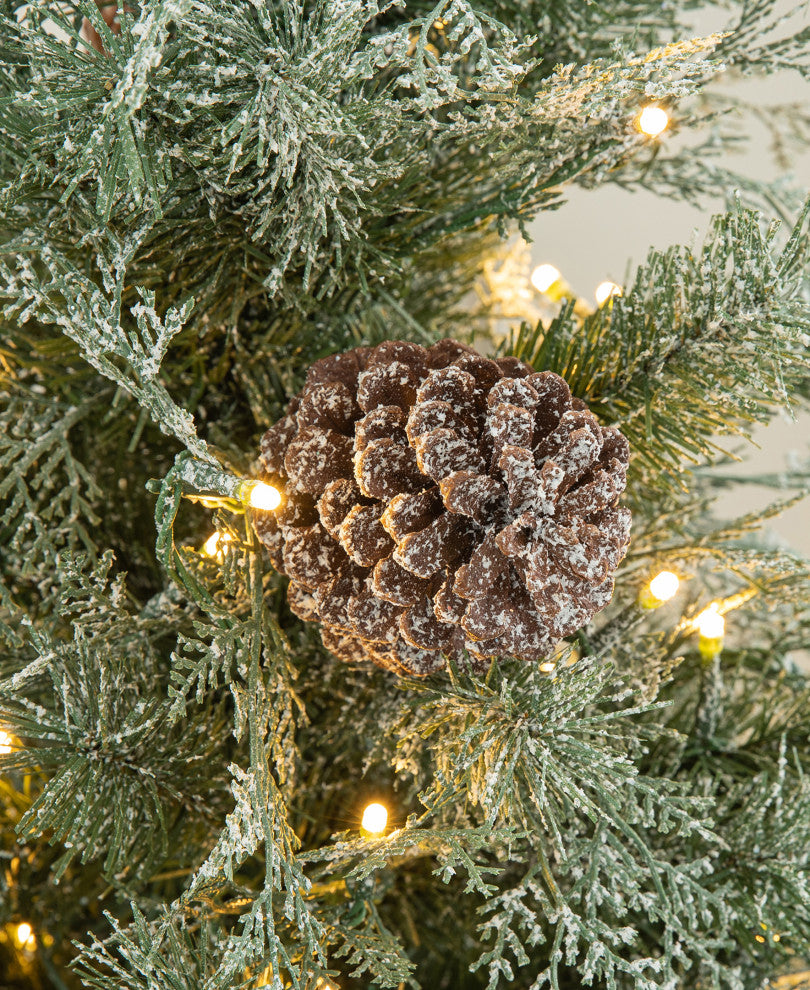 2-Pack 4' Pre-Lit Pine Artificial Christmas Porch Tree, 130 Warm White Lights