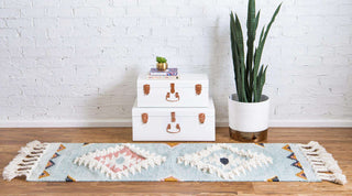 Unique Loom Ivory Mesa Area Rug, Light Blue, 2'2x8'2, Runner