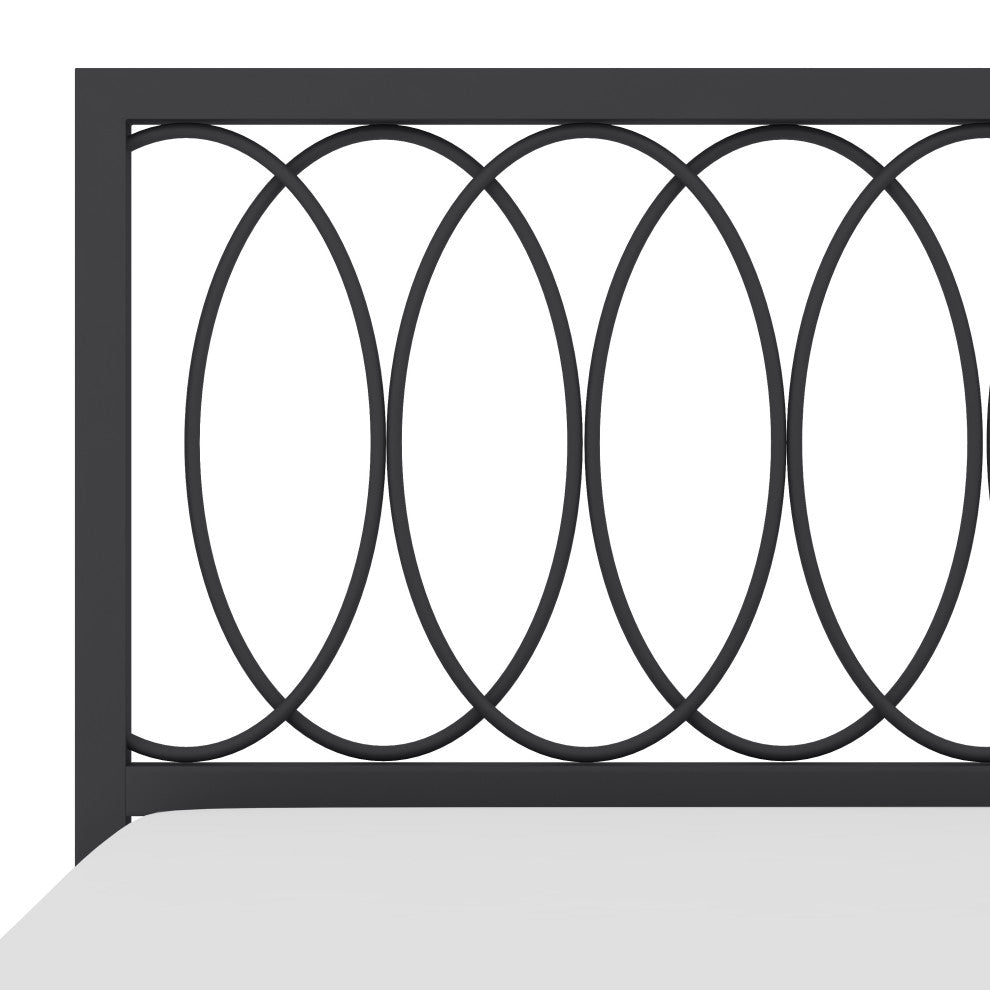 Hillsdale Naomi Geometric Interlocking Ring Design King Metal Bed