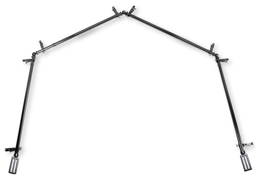 Mabel 13/16" 4-Sided Bay Window Curtain Rod, Black