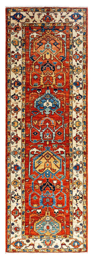 Serapi One-of-a-Kind Hand-Knotted Runner Rug Orange, 2' 8" x 8' 2"