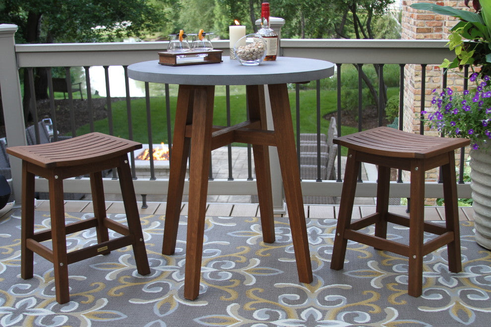 Counter Height Eucalyptus Stool, Set of 2