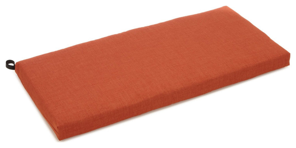 45"x19" Outdoor Spun Polyester Loveseat Cushion, Cinnamon
