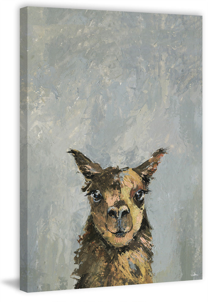 "Naughty Llama" Painting Print on Wrapped Canvas, 30"x45"