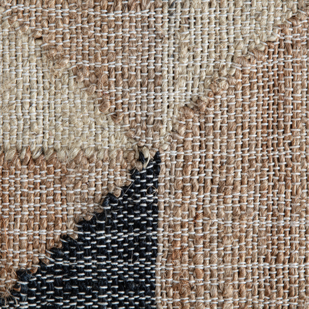 8' x 10' El Matador Natural and Charcoal Geo Flatweave Area Rug