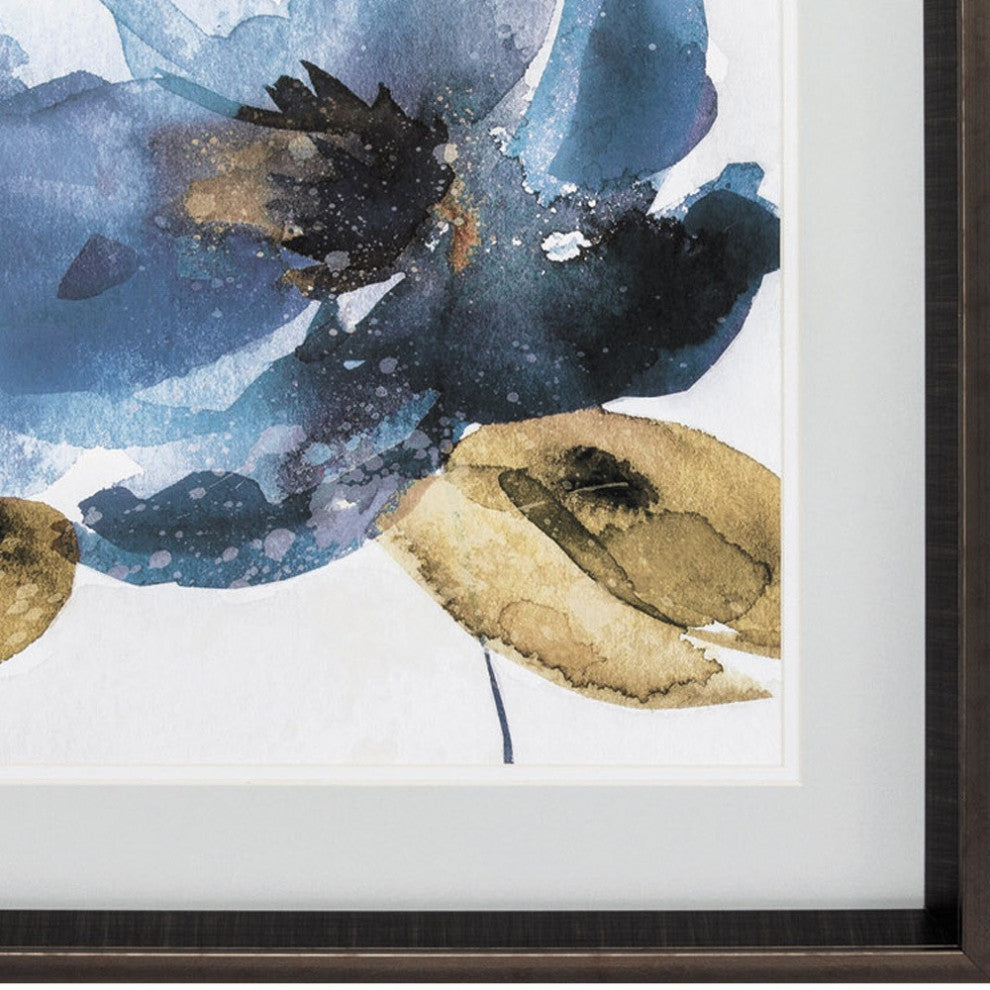 18" X 18" Brushed Silver Frame Blue Note (Set Of 2)