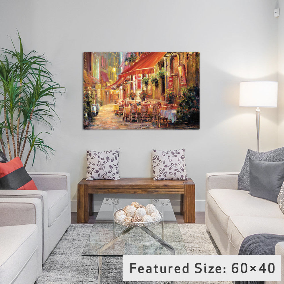 "Cafe in Light Gallery" by Haixia Liu, 26x18x1.5"
