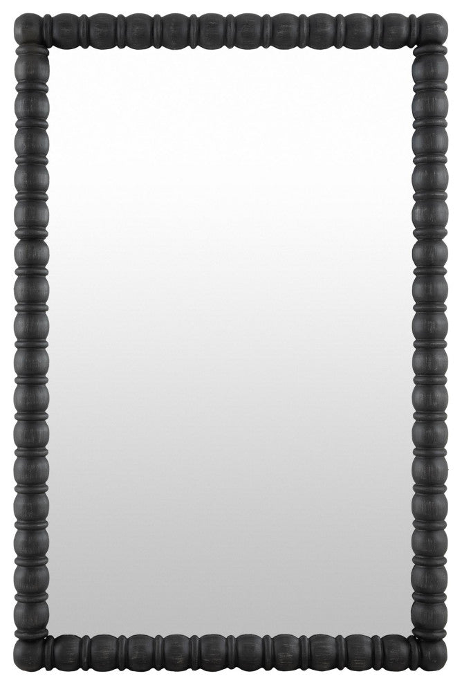 Galey Alix x Livabliss Karling Blair GAKB-1000 Accent Mirror, Antiqued Black, 37"h X 24"w X 2"d