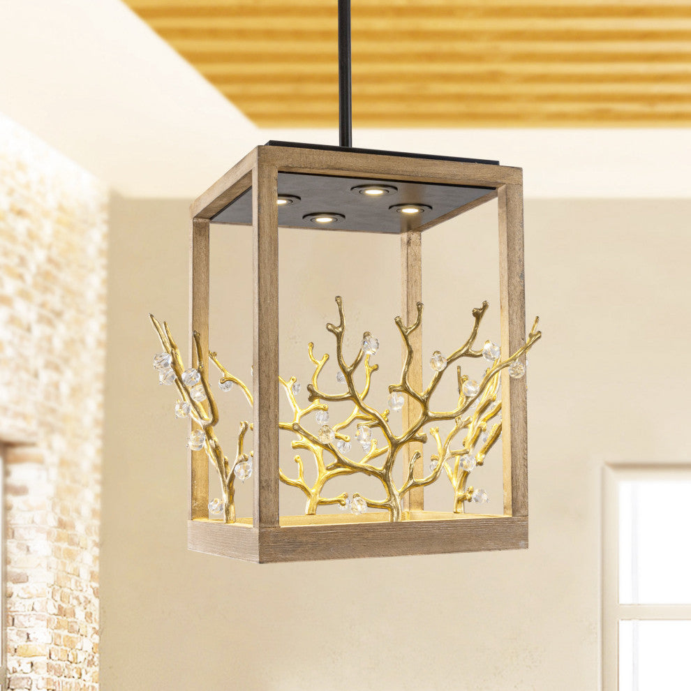 18.5-inch Modern Pendant Lighting with Tree Branch Element