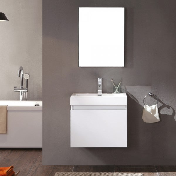 Nano White Modern Bathroom Vanity With Medicine Cabinet, FFT3071CH