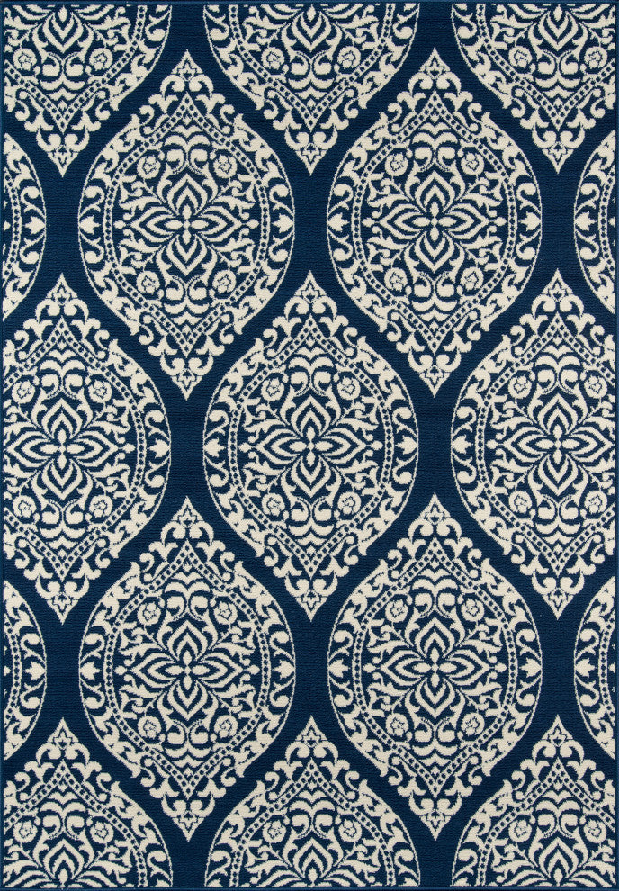 Baja Rug, Navy, 5'3"x7'6"