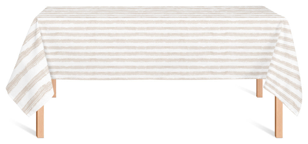 Neutral Easy Stripes 58x102 Tablecloth