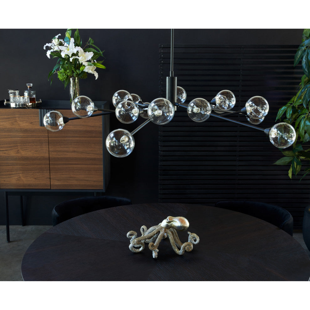 Contemporary Draco Pendant Lamp - Black