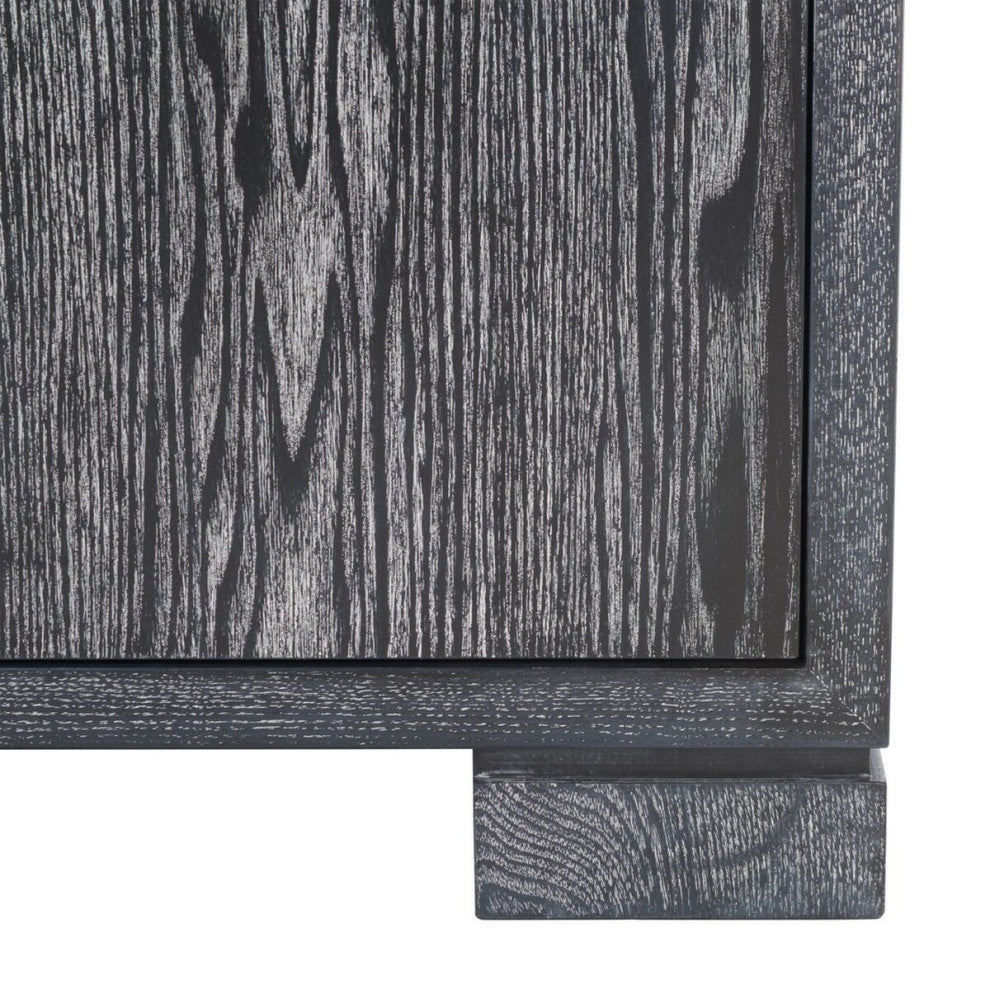 Safavieh Couture Laila Lacquer Chest Black Cerused Oak