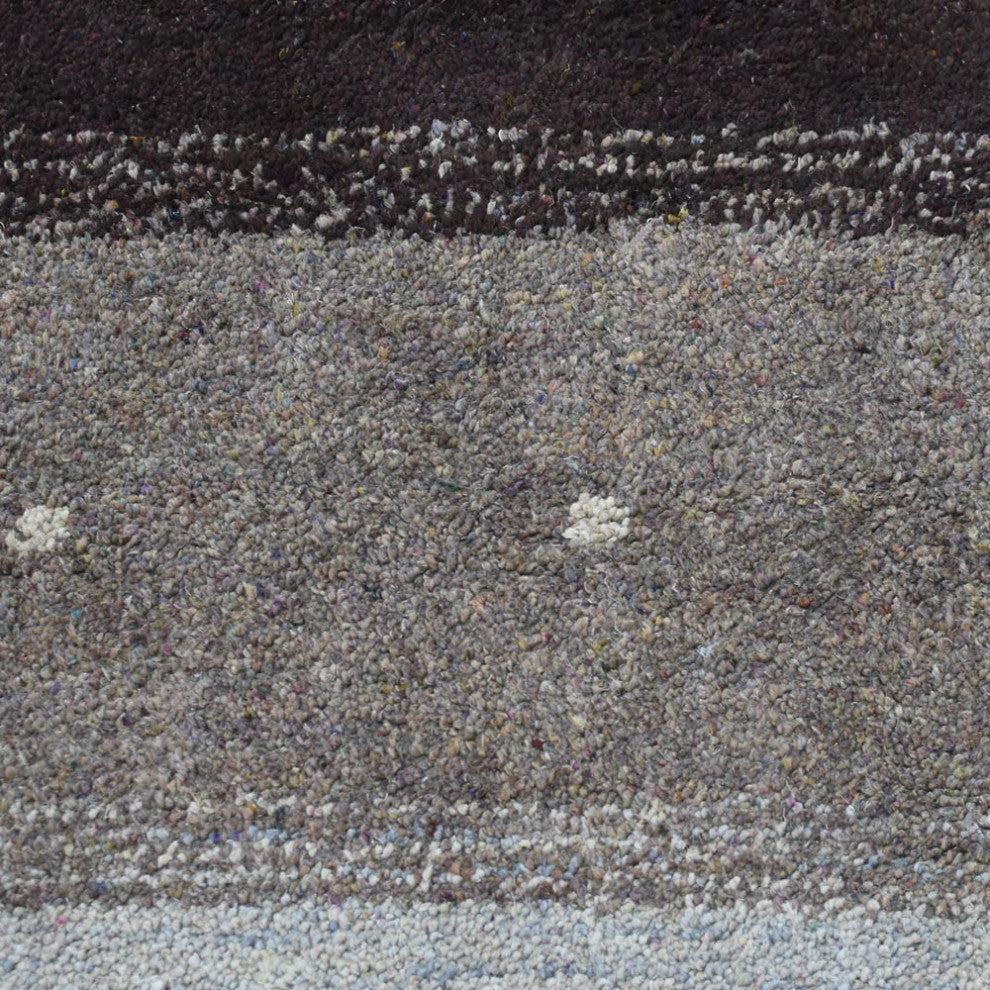 HAND KNOTTED LOOM SILK AREA RUGS-5'x8',Rectangle,Brown Beige,Contemporary