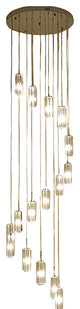 Cannes | Staircase Pendant Crystal Long Light Fixture, 30 Lights