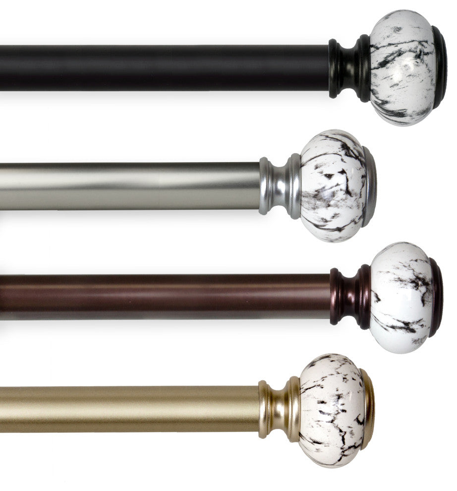 Everly 1" Diameter Curtain Rod, Satin Nickel, 120-170"