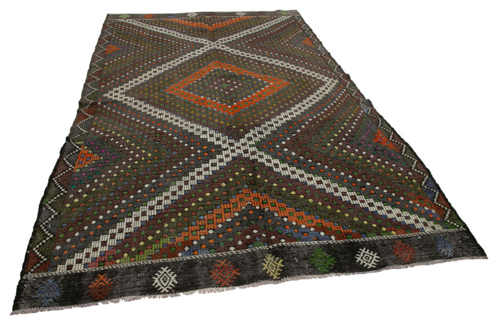 Rug N Carpet - Hand-knotted Turkish 6' 1'' x 9' 9'' Vintage Wool Kilim Rug