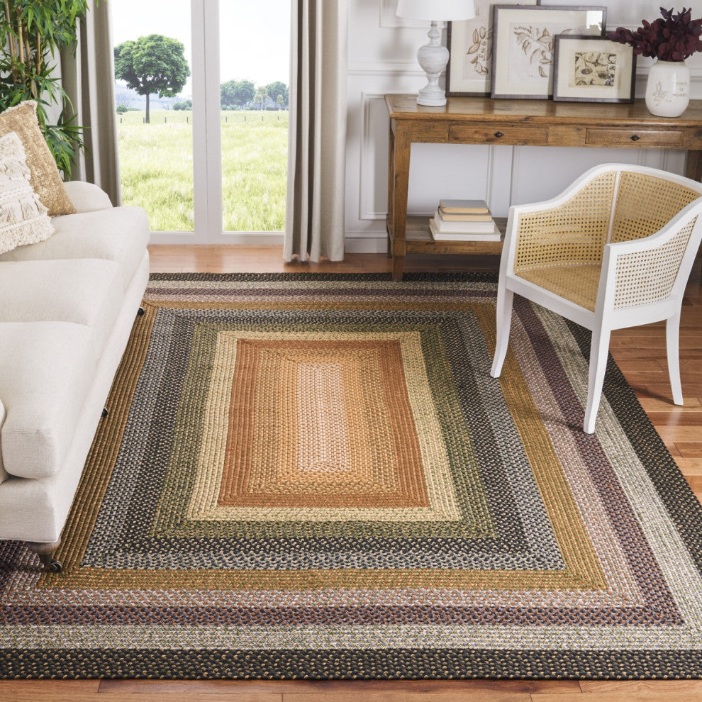Safavieh Braided BRD308 Rug Machine-Washable, Multi, 10'x14'