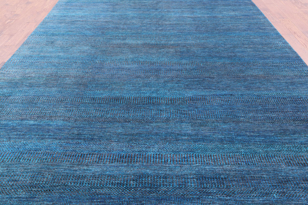 Wool and Silk Super Savannah Gabbeh Hand Knotted Rug 9' 0" X 17' 10"- Q6081
