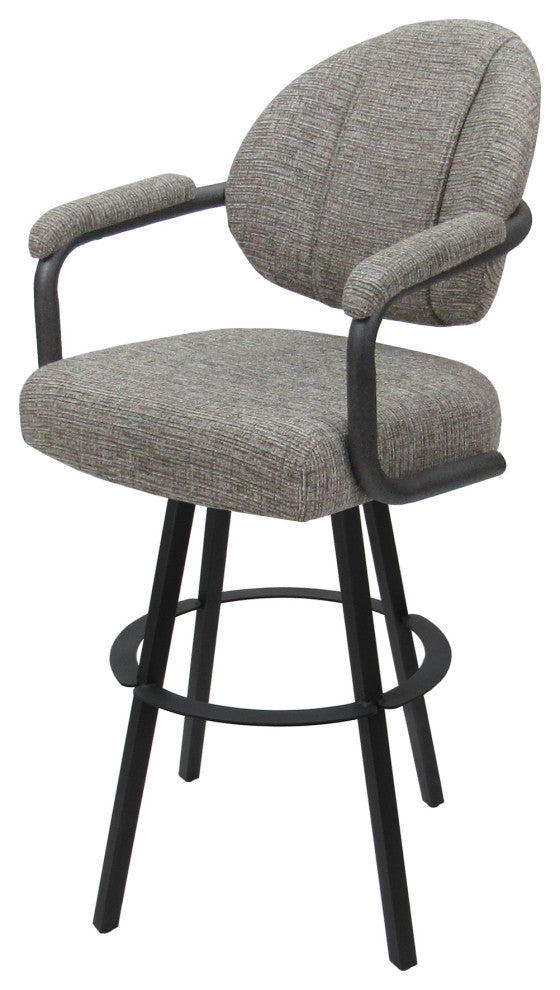 Swivel Metal Bar Stool M-70 Warren Base, Jetty June/Gray, 34"