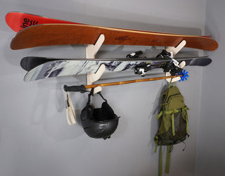 Ski Rack - The Hallsteiner Series Horizontal Ski Wall Mount, Birch, Show-Off