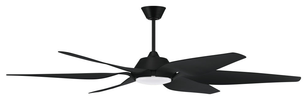 66" Zoom, Flat Black With Flat Black Blades