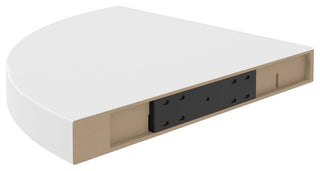 vidaXL Wall Corner Shelves Floating Corner Shelf Display Shelf 2 Pcs White MDF