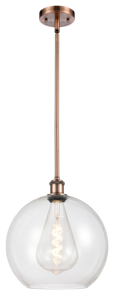 Innovations 516-1S-AC-G122-12-LED 1-Light Mini Pendant, Antique Copper