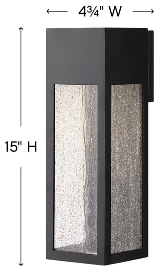 Hinkley Rook Medium Wall Mount Lantern, Satin Black