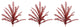 23"H Glitter Filigree Leaf Spray Christmas Decor, Red