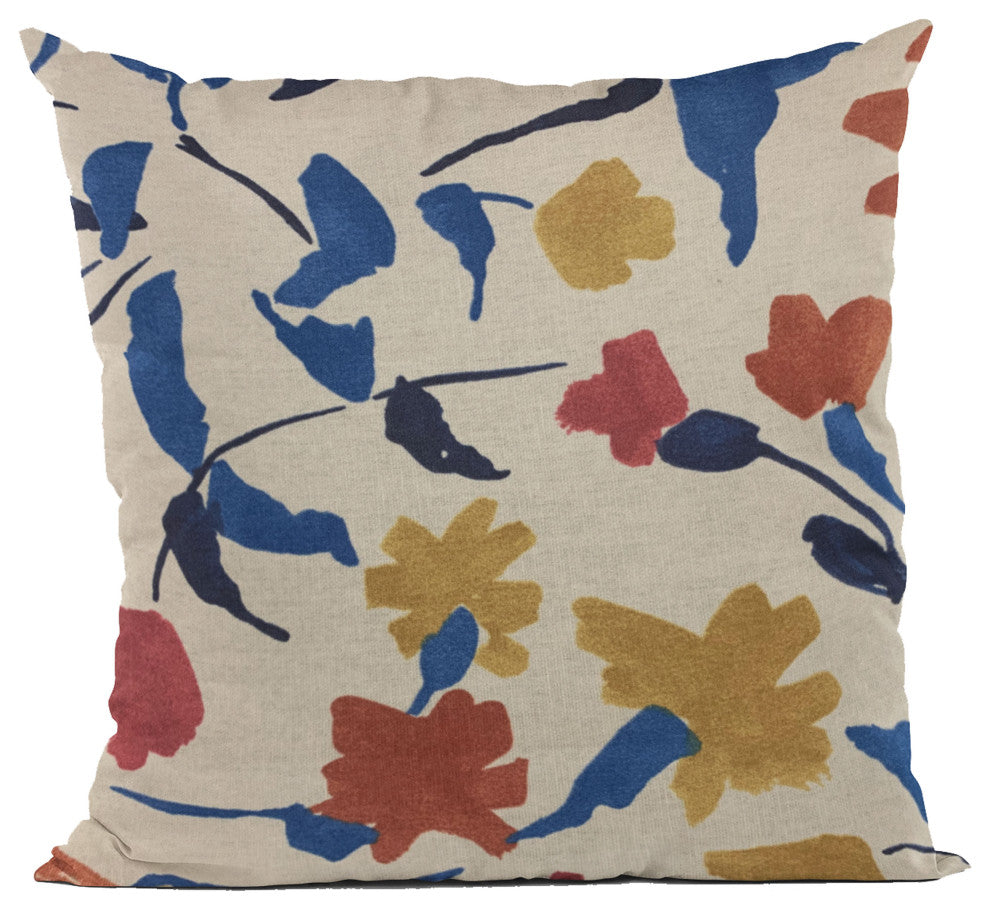 Plutus Multi-Color Creative Print Graphic Print Luxury Throw Pillow, 20"x20"