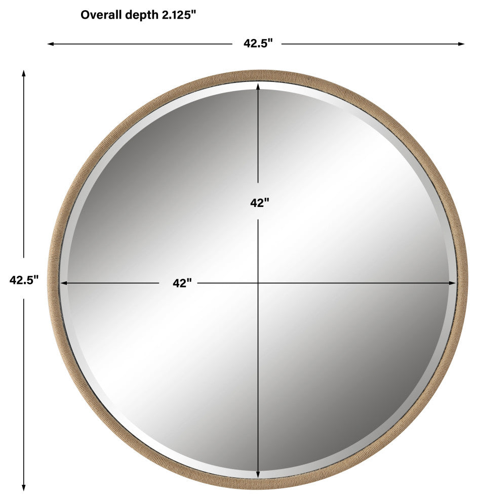 Uttermost 09887 Ranchero Natural Rope Round Mirror