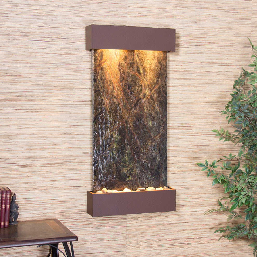 Whispering Creek Water Feature, Green Marble, Woodland Brown